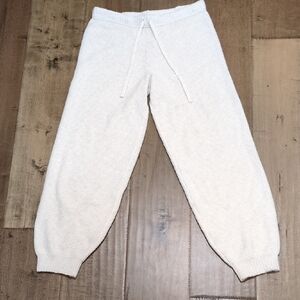 Aerie Cream Knit Joggers